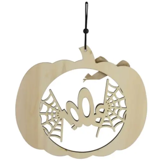 Halloween Pumpkin & Spider Decoration - Back